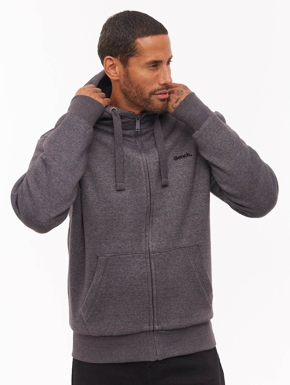 Baraz Sherpa-Lined Zip-Up Hoodie - Grey