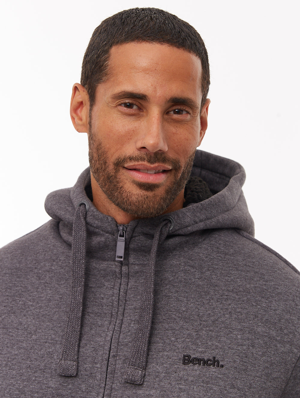 Baraz Sherpa-Lined Zip-Up Hoodie - Grey