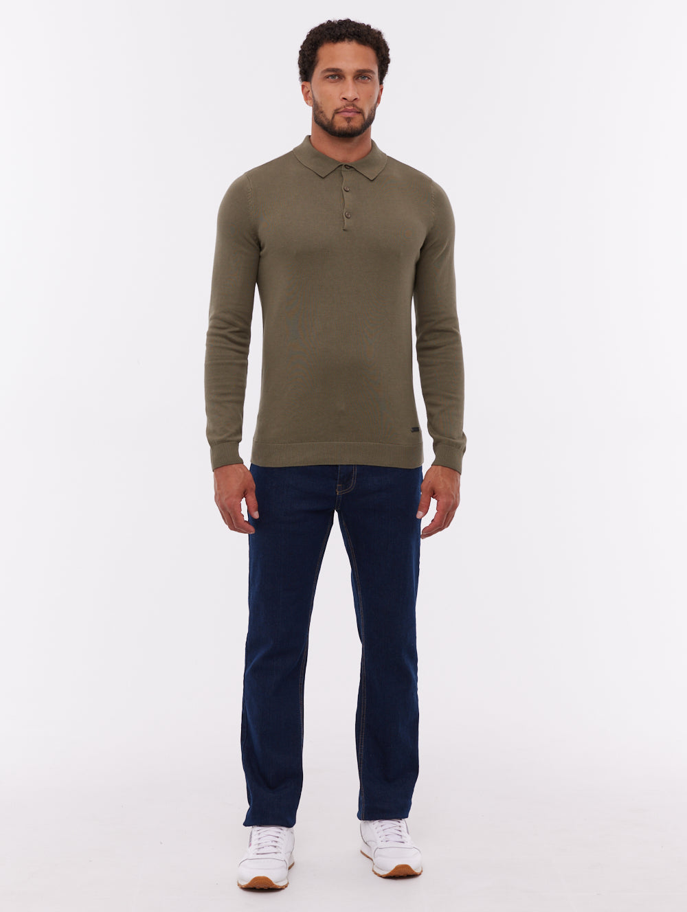 Pollos Long-Sleeve Polo Shirt - Green