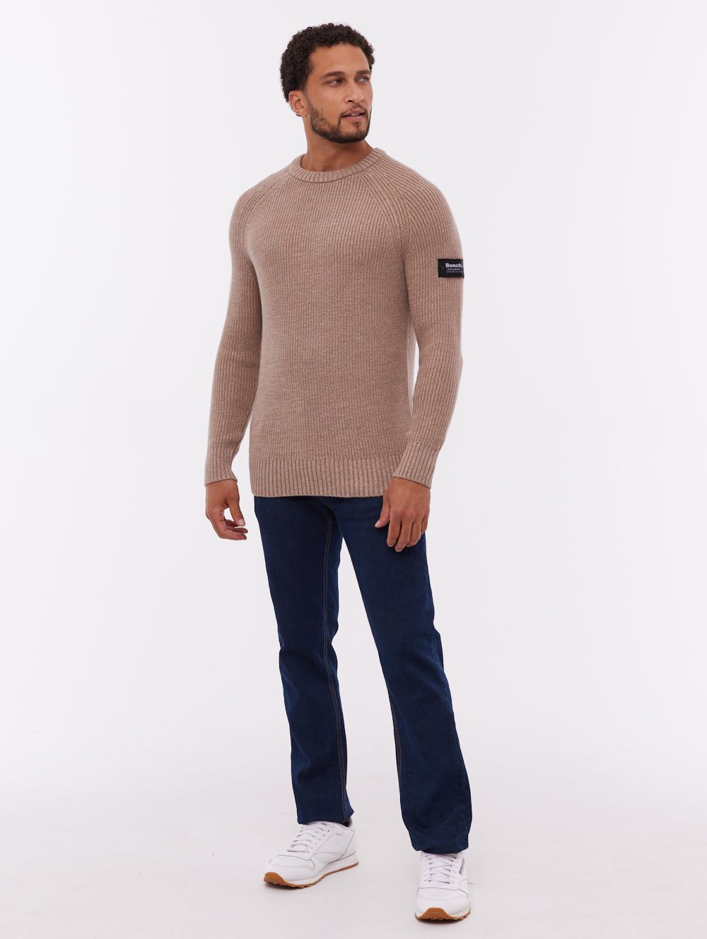 Molna Raglan Sleeve Crew Neck Sweater - Brown