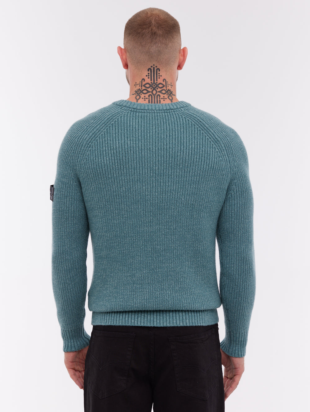 Molna Raglan Sleeve Crew Neck Sweater - Green
