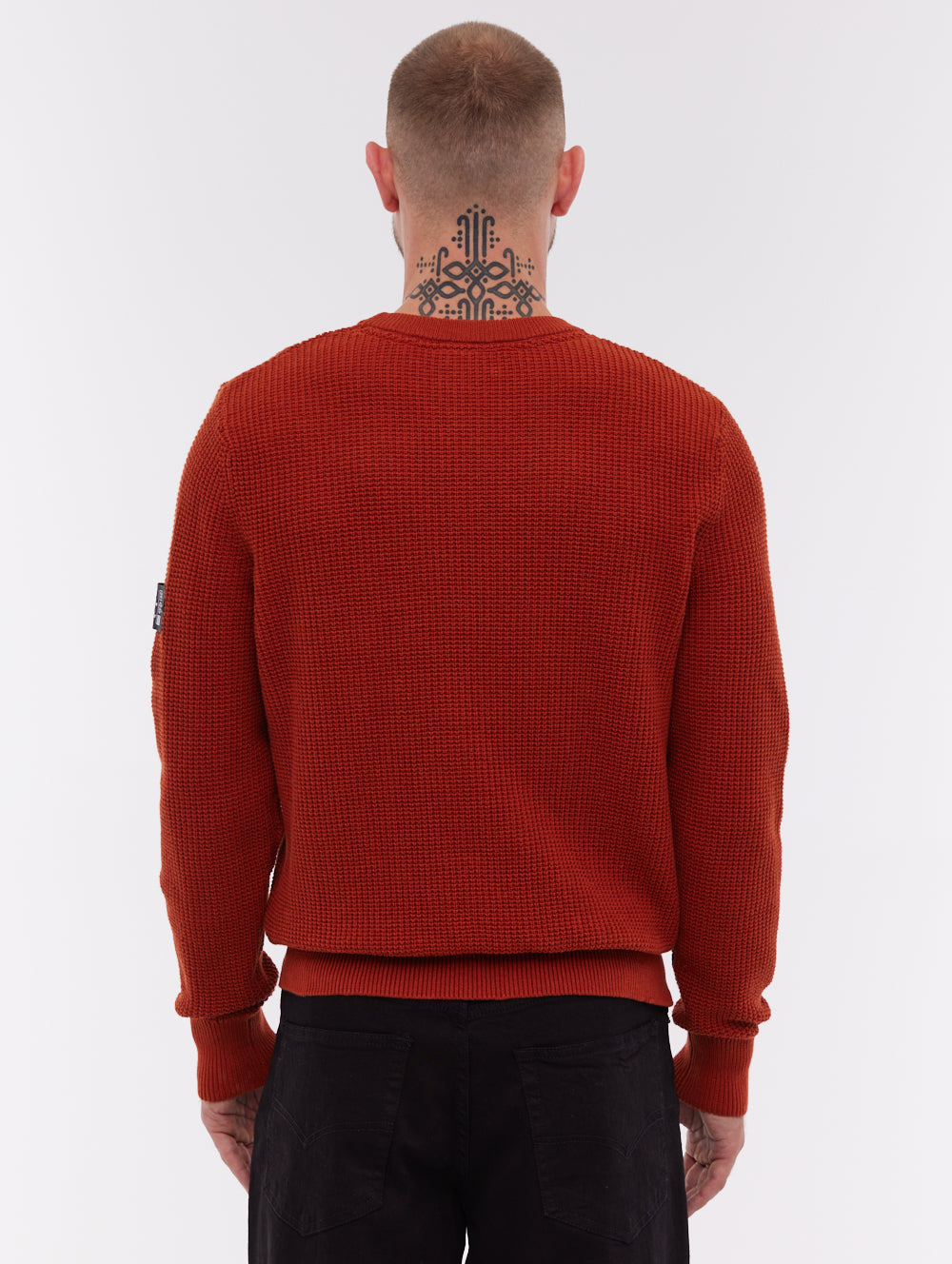 Falum Crew Neck Sweater - Orange