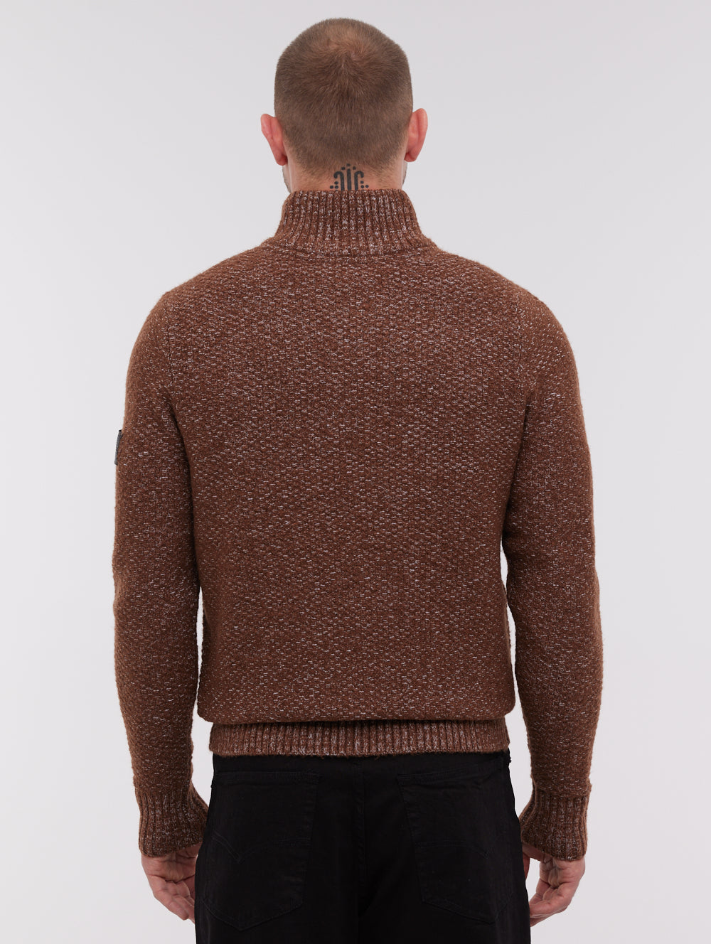 Hastom Funnel Neck Sweater - Brown