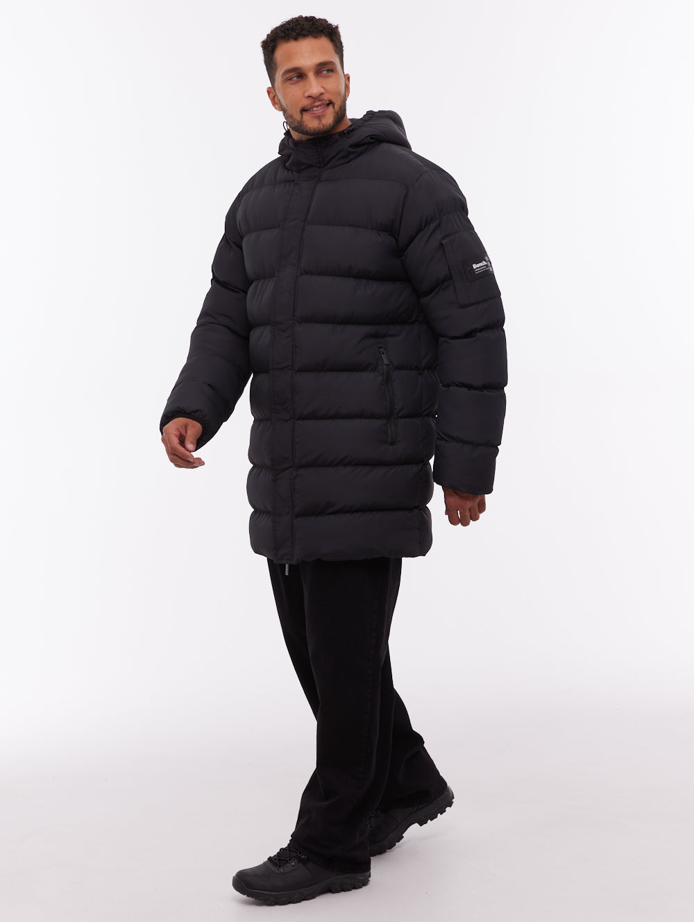 Texani Hooded Puffer Jacket - Black