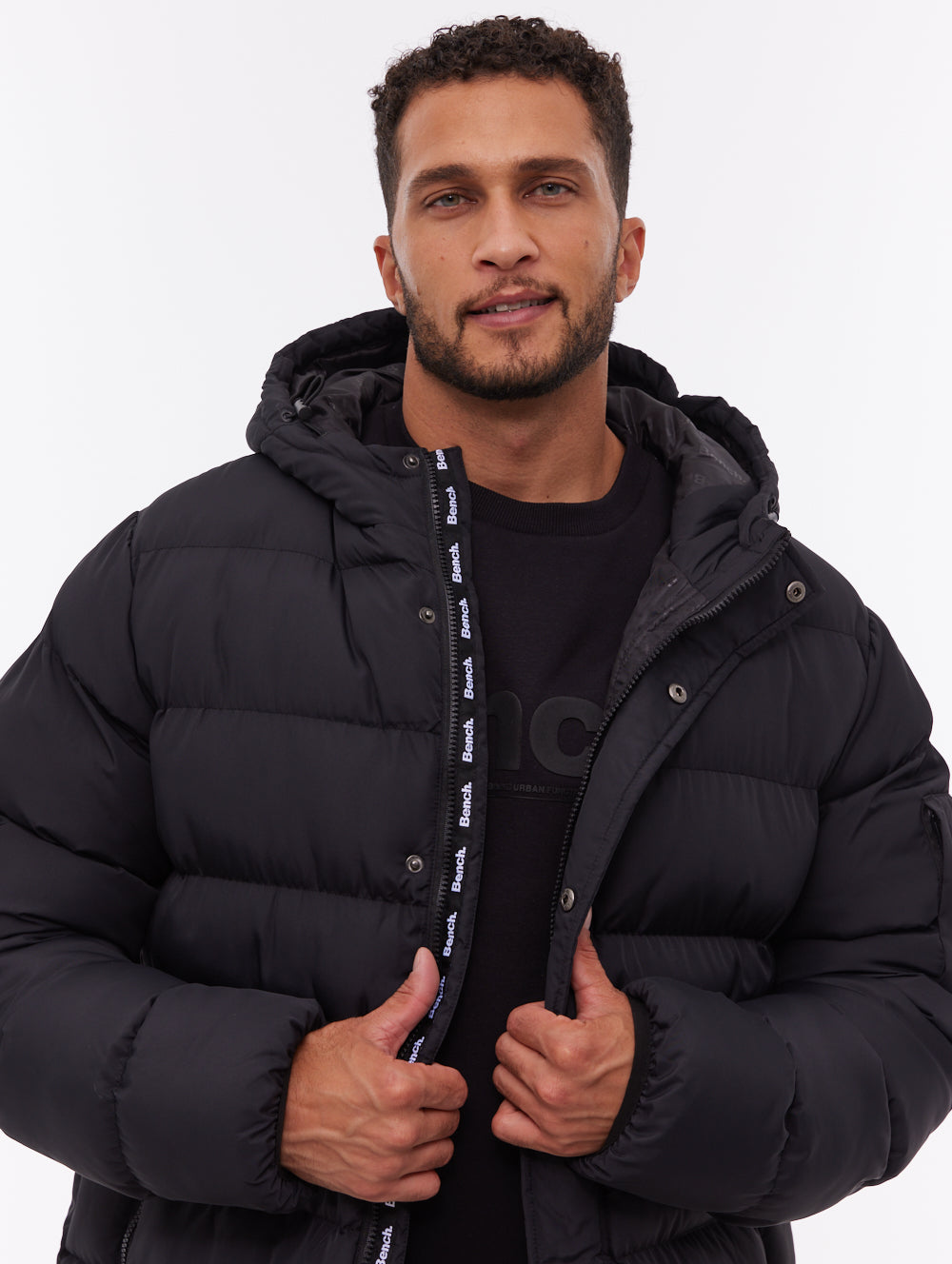 Texani Hooded Puffer Jacket - Black