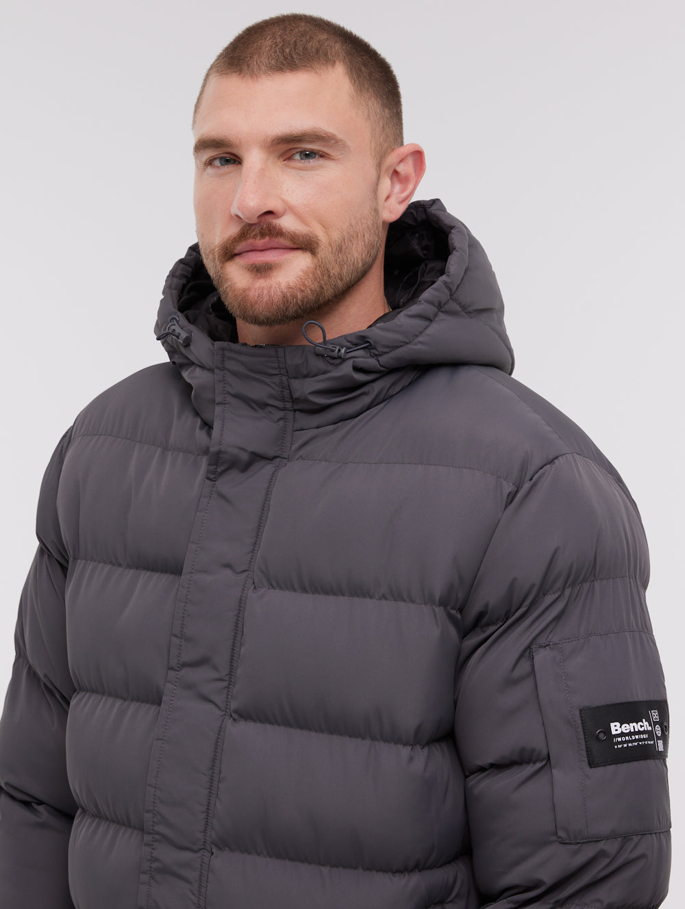 Texani Hooded Puffer Jacket - Grey