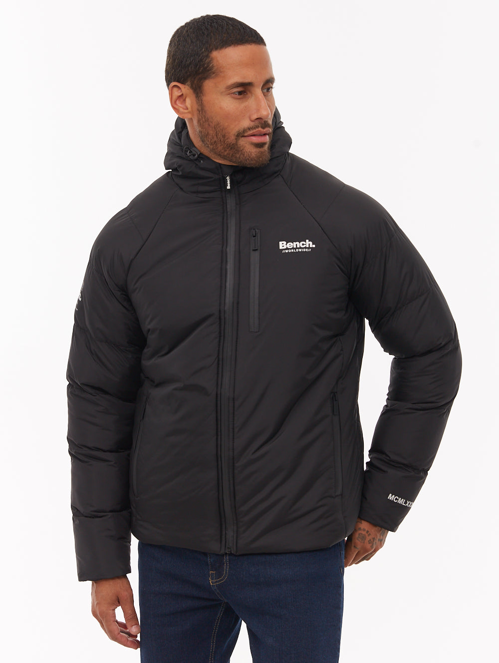 Rafera Hooded Puffer Jacket - Black