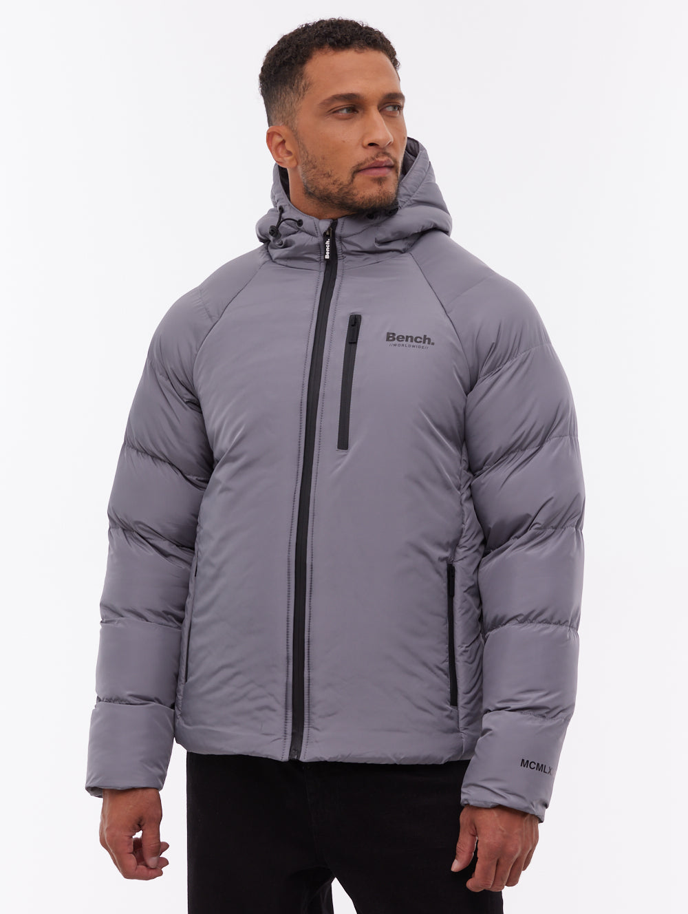 Rafera Hooded Puffer Jacket - Grey