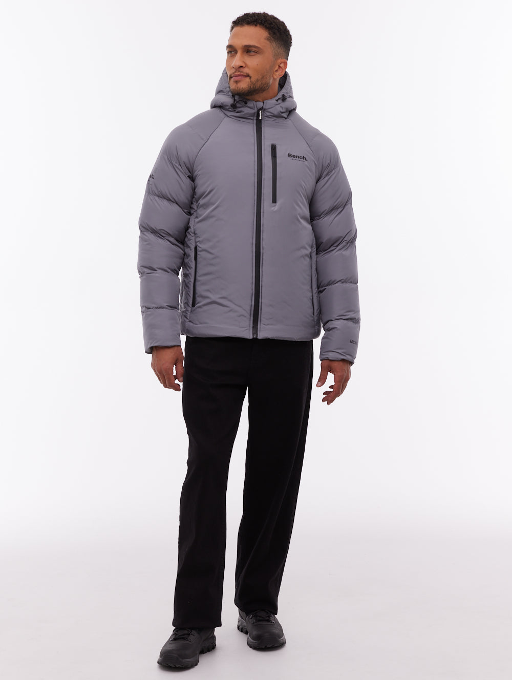 Rafera Hooded Puffer Jacket - Grey