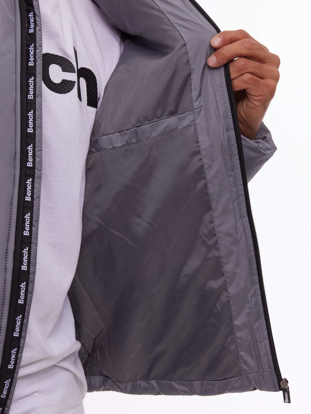 Rafera Hooded Puffer Jacket - Grey