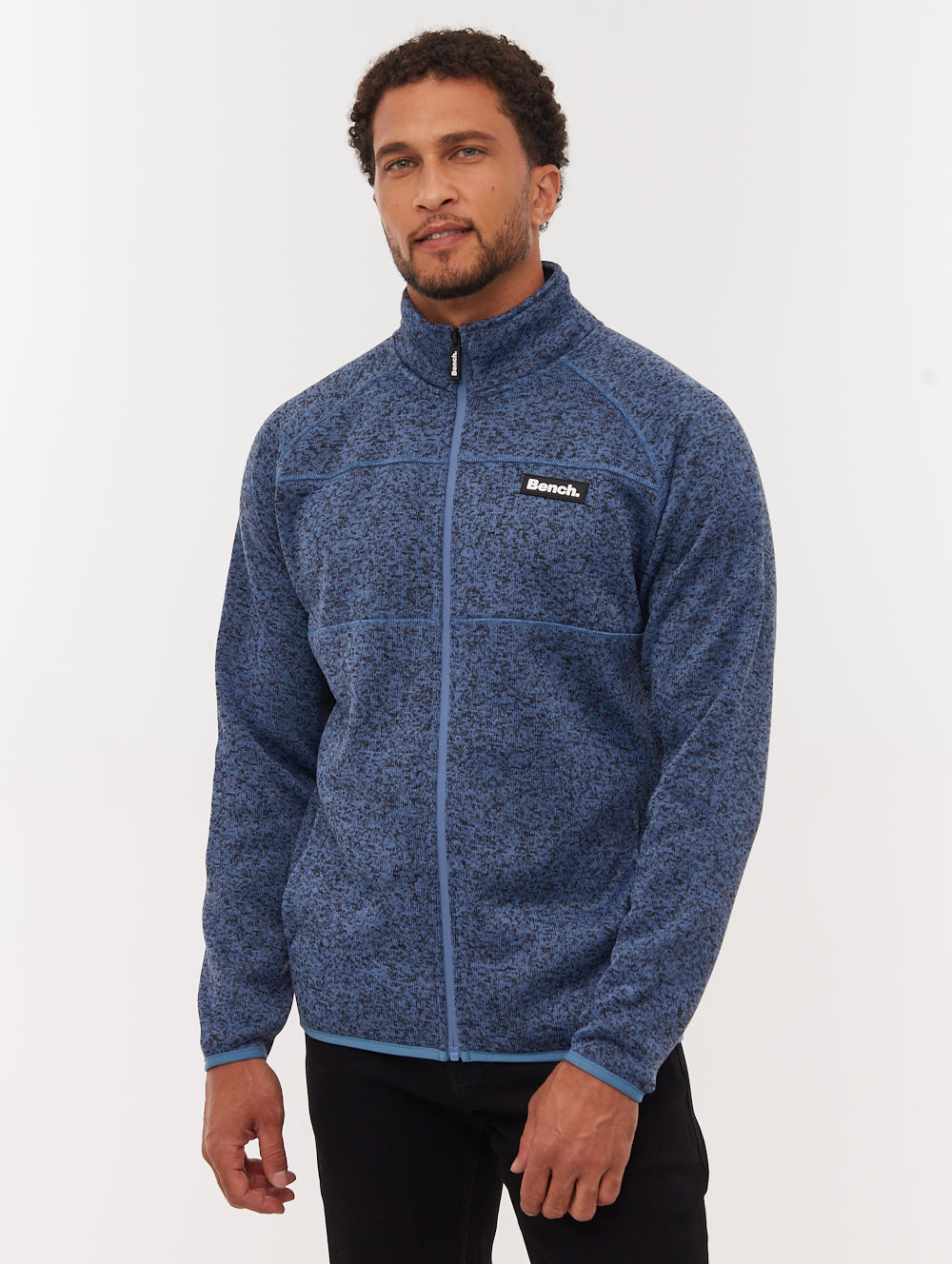 Middeo Funnel-Neck Zip-Up - Blue