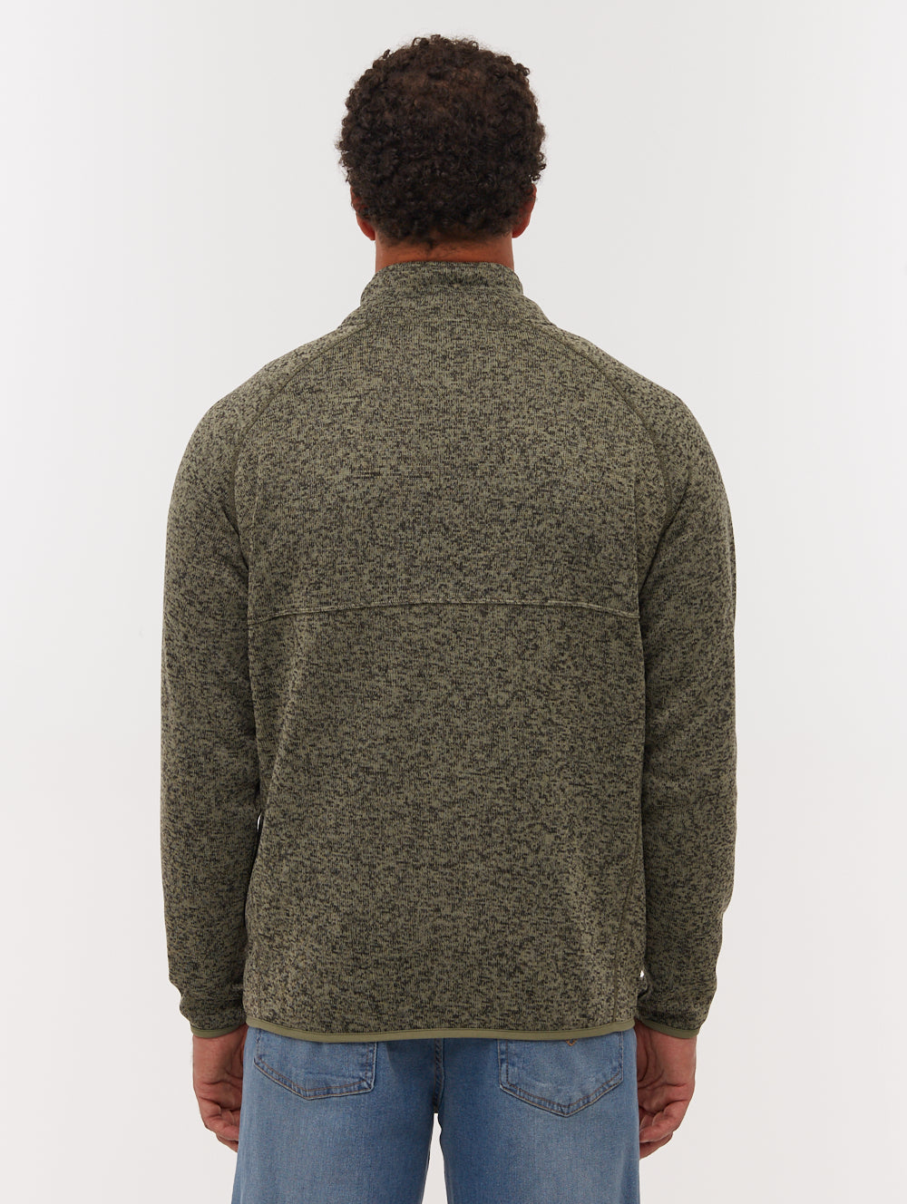 Middeo Funnel-Neck Zip-Up - Green