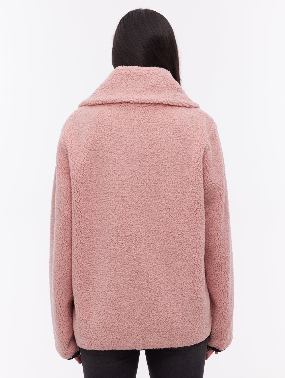 Riah Funnel-Neck Zip-Up - Pink