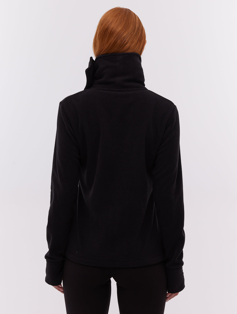 Heska Wrap-Neck Zip-Up - Black