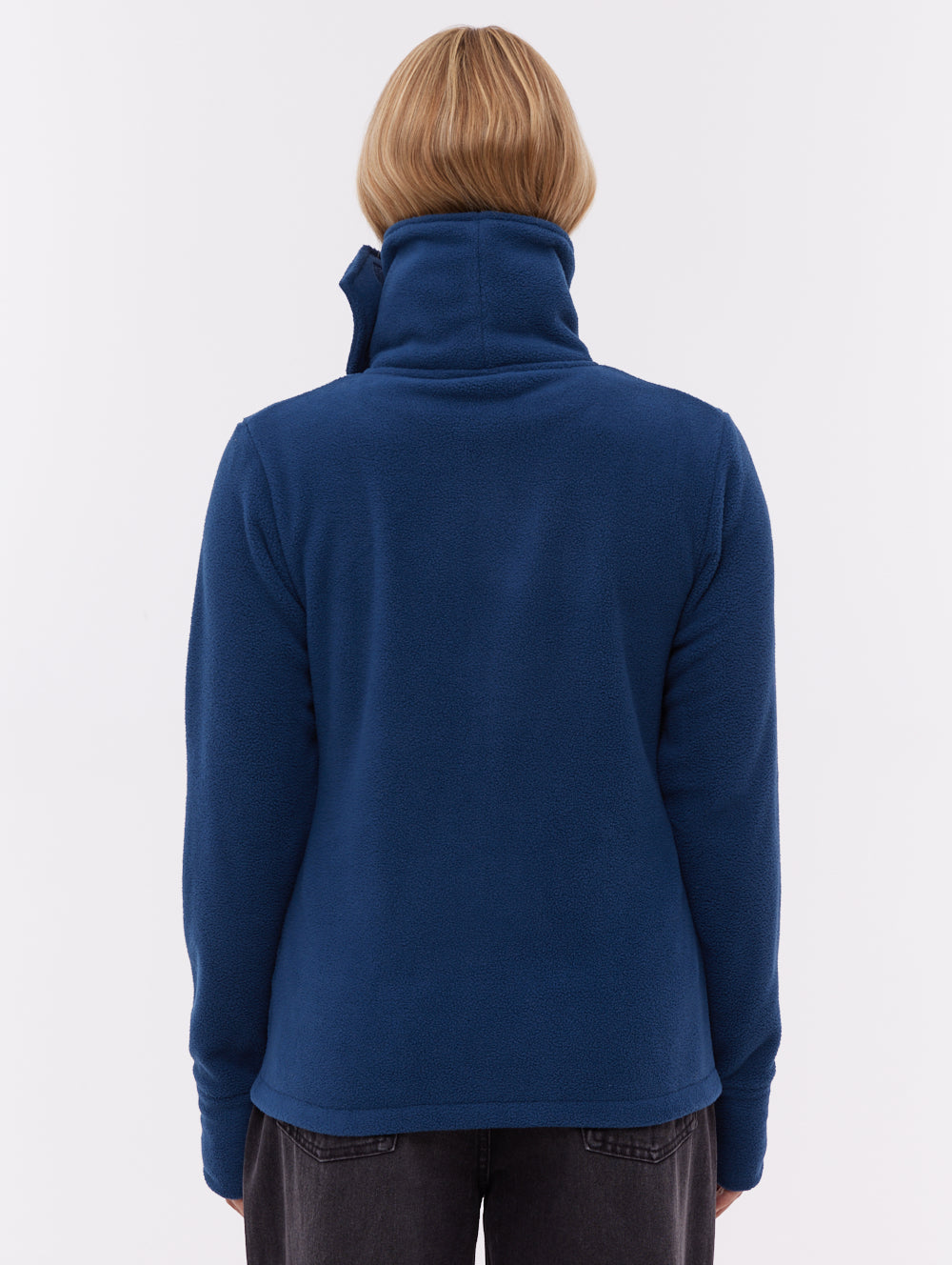 Heska Wrap-Neck Zip-Up - Blue