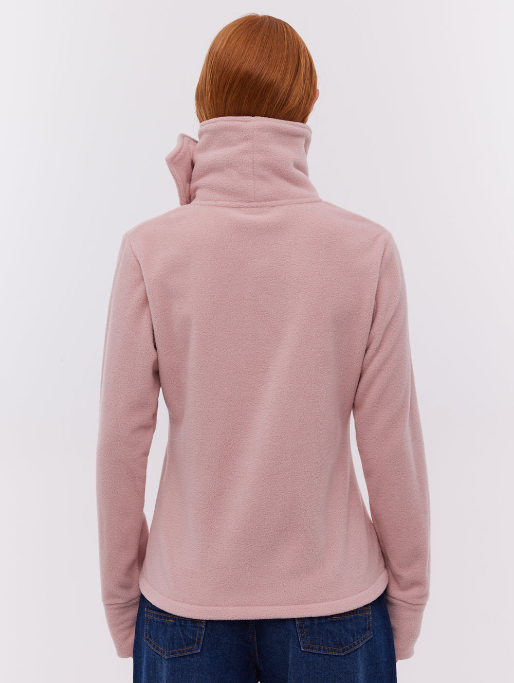 Heska Wrap-Neck Zip-Up - Pink