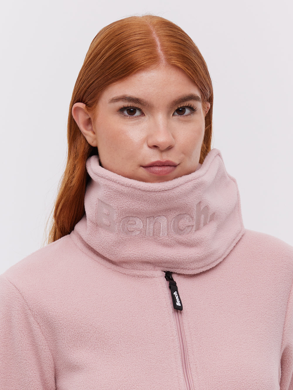 Heska Wrap-Neck Zip-Up - Pink
