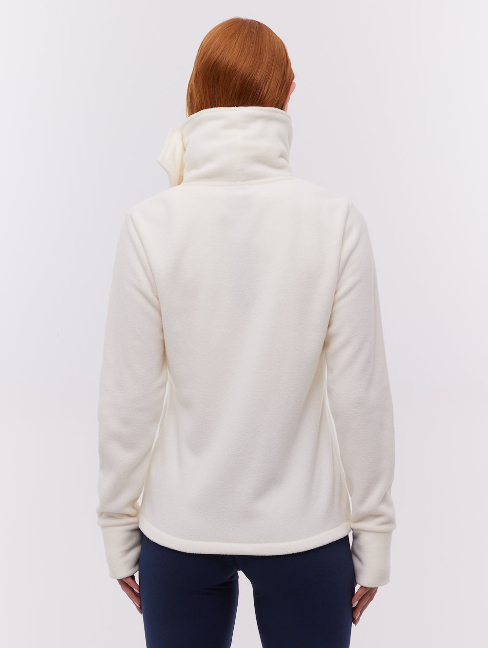 Heska Wrap-Neck Zip-Up - White