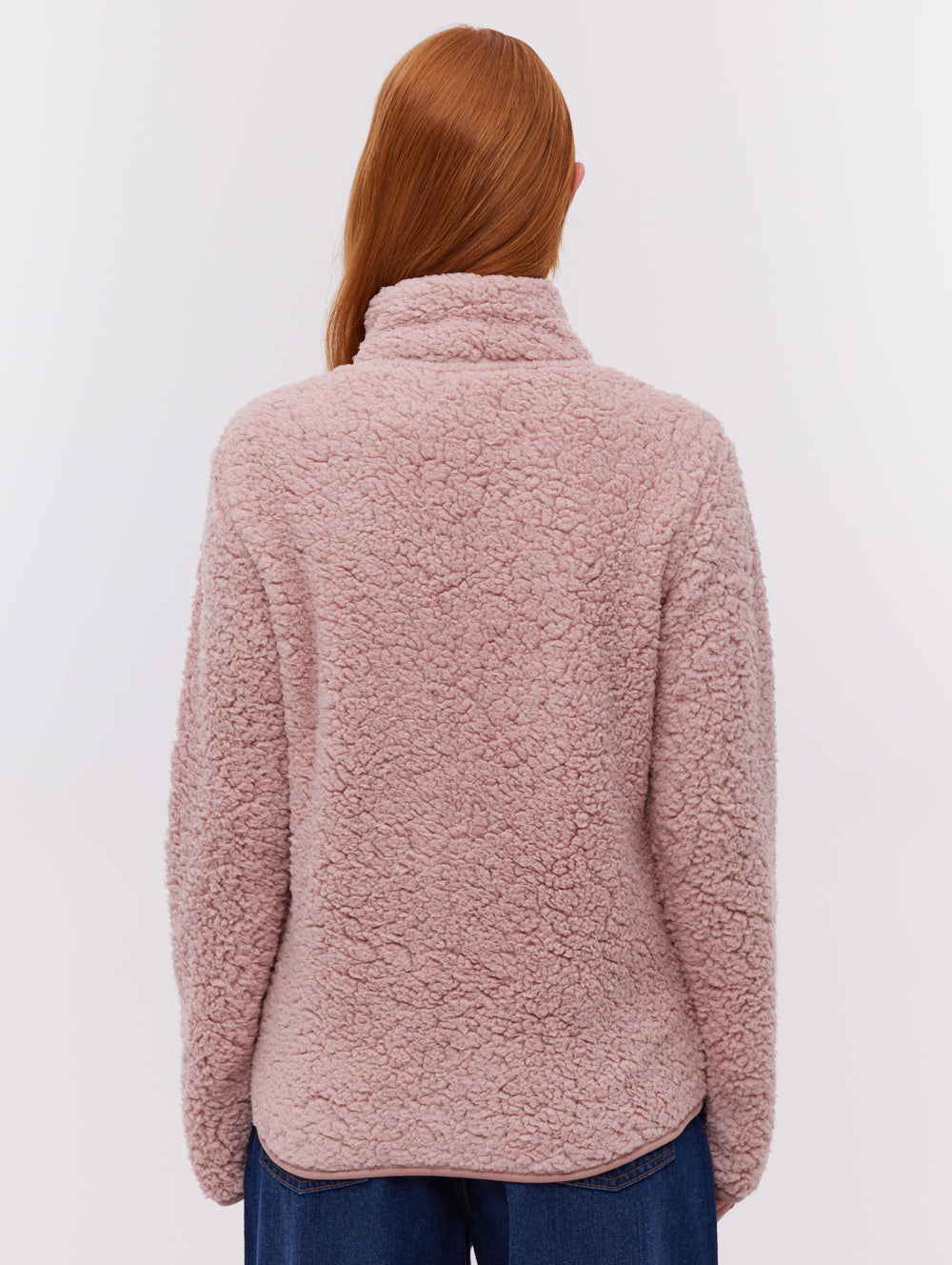 Klea Fleece Funnel Zip-Up  - Pink