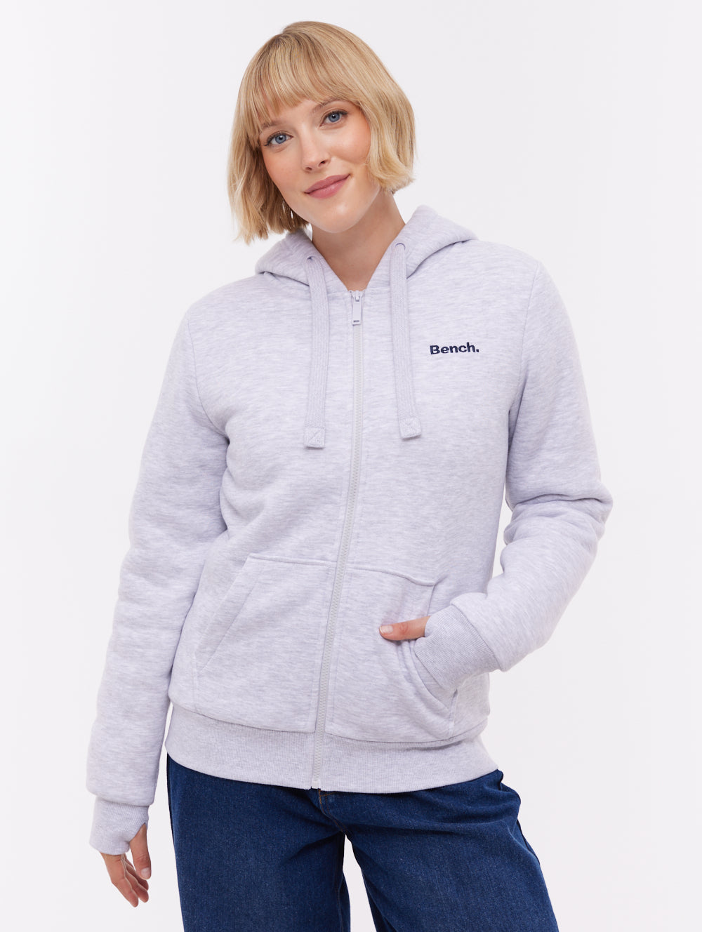 Mintz Sherpa-Lined Zip-Up Hoodie - Grey