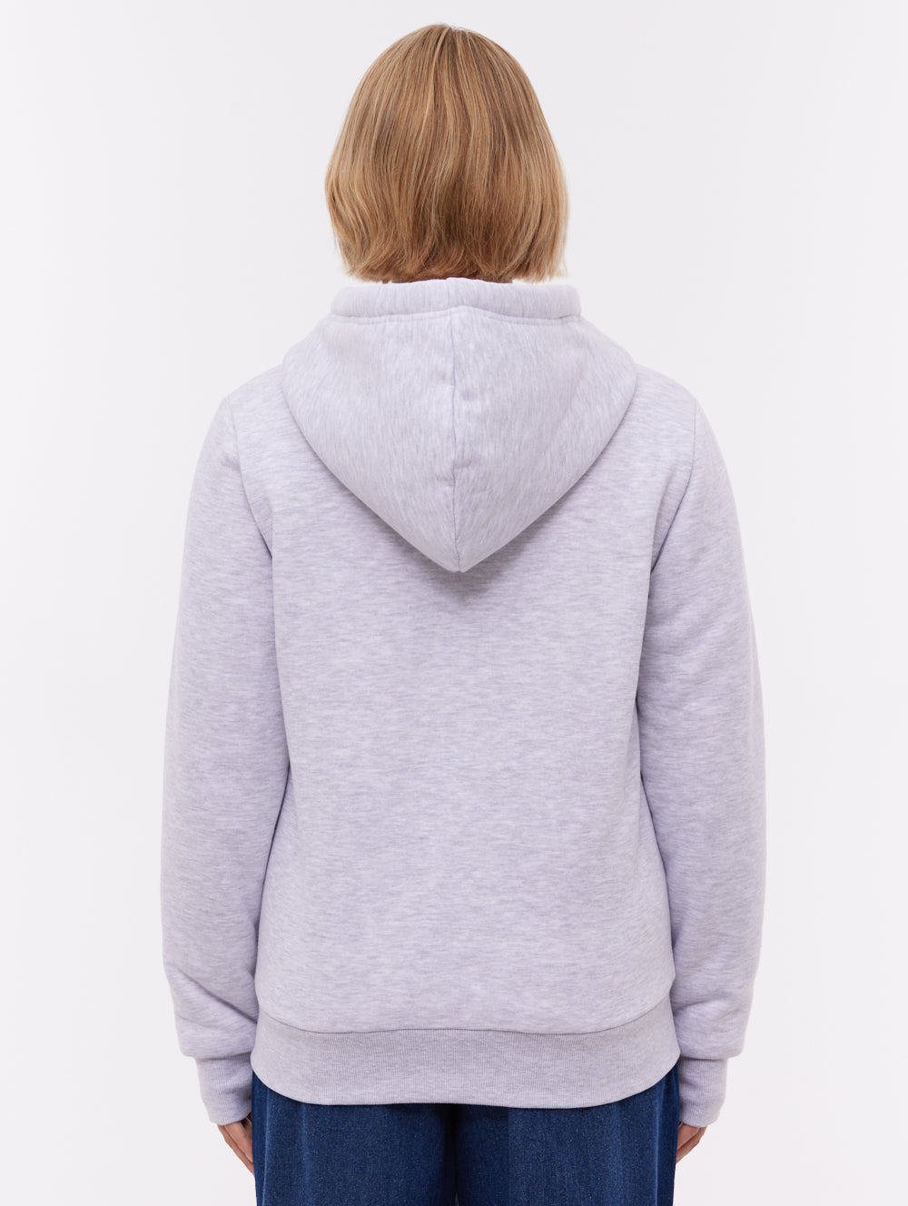 Mintz Sherpa-Lined Zip-Up Hoodie - Grey