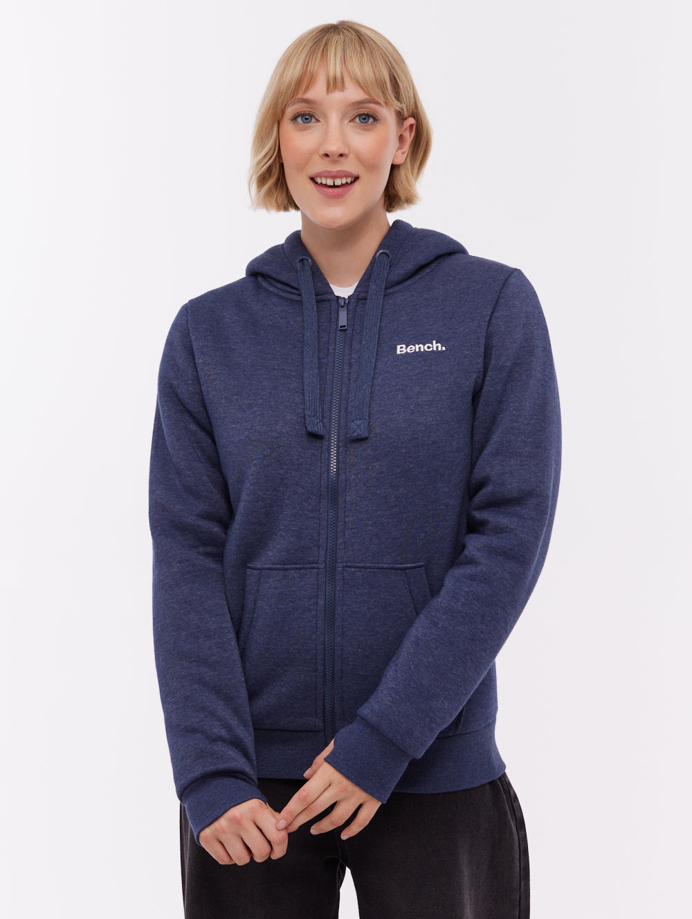 Mintz Sherpa-Lined Zip-Up Hoodie - Blue