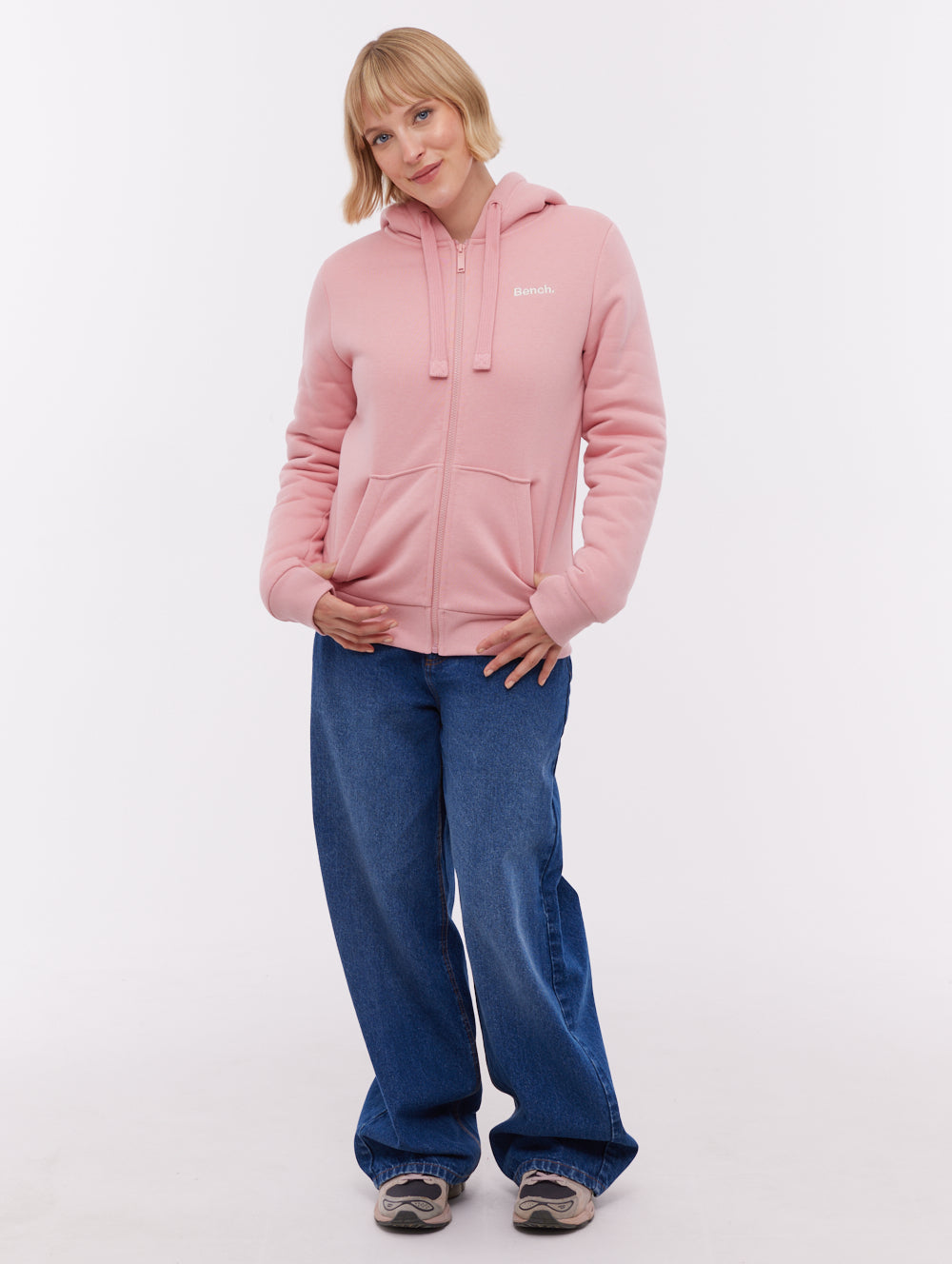 Mintz Sherpa-Lined Zip-Up Hoodie - Pink