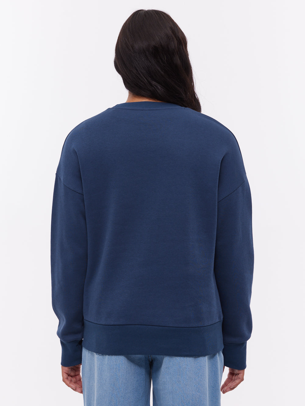 Ilma Deboss Crew Neck - Blue