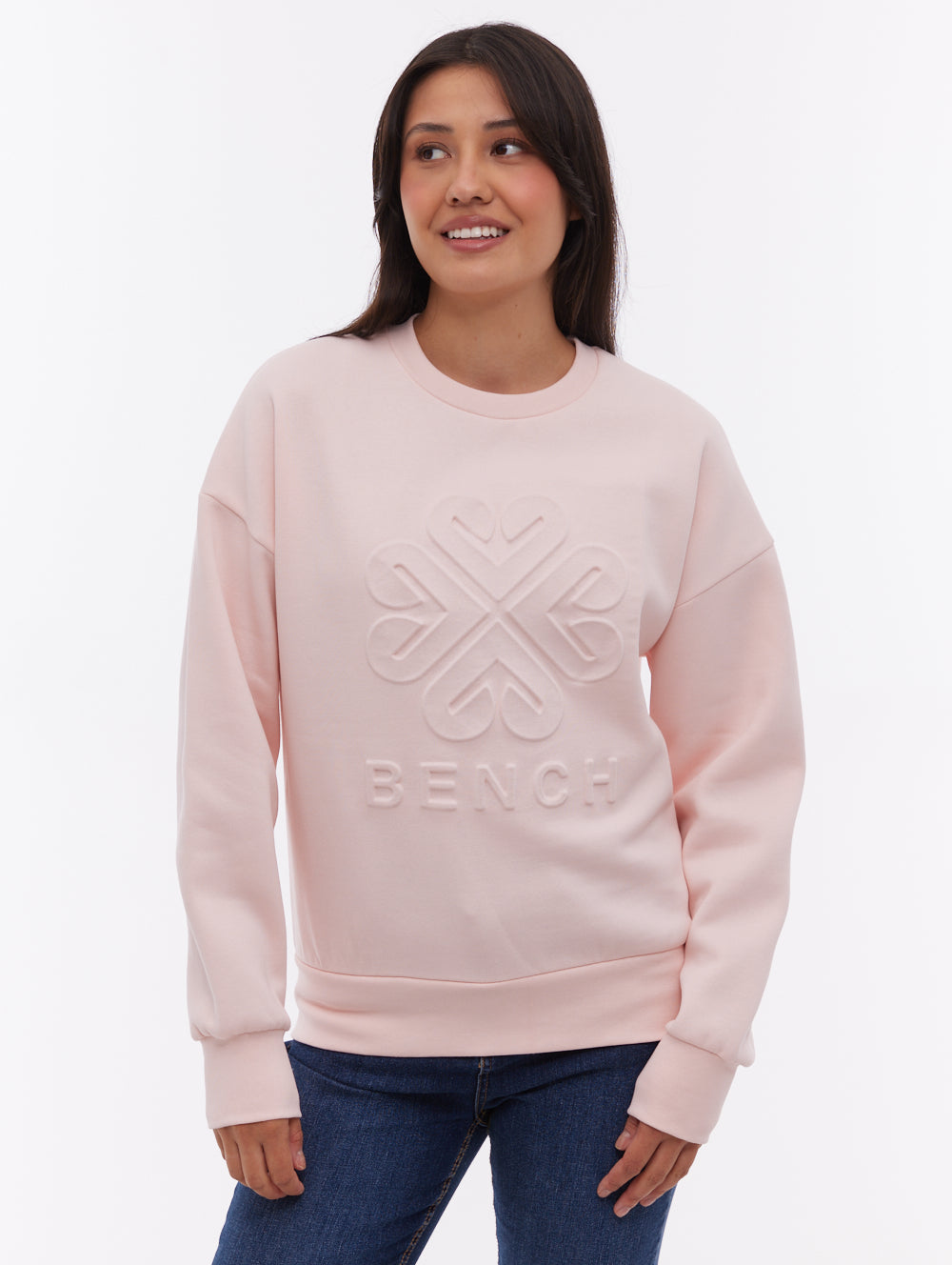 Ilma Deboss Crew Neck - Pink