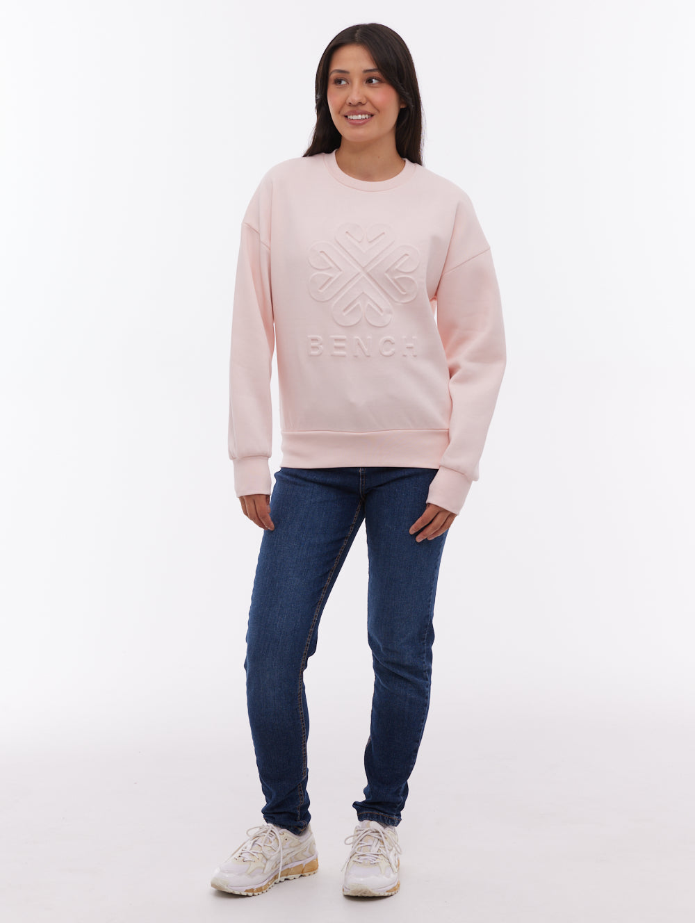 Ilma Deboss Crew Neck - Pink