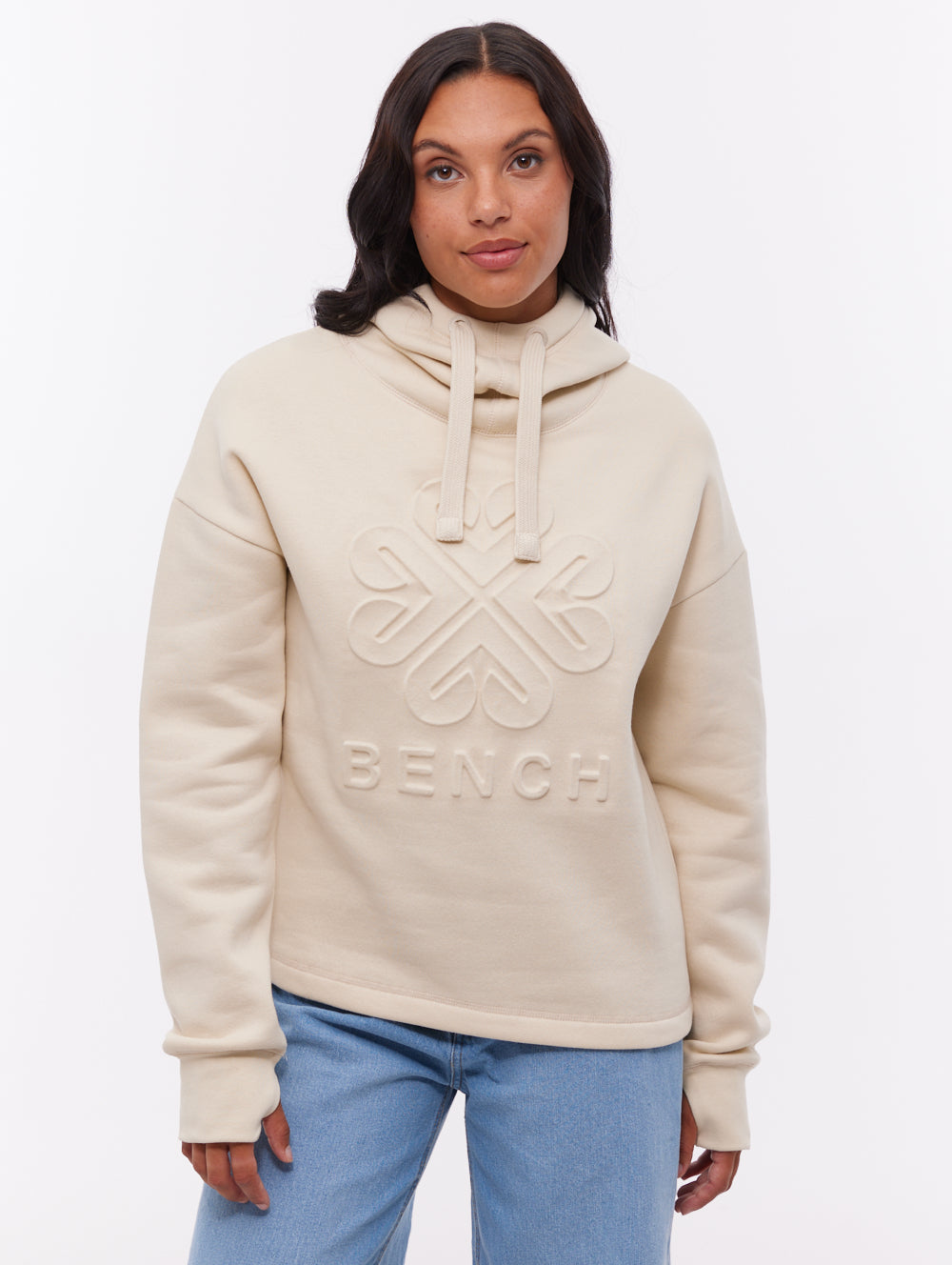 Elaina Deboss Hoodie - White