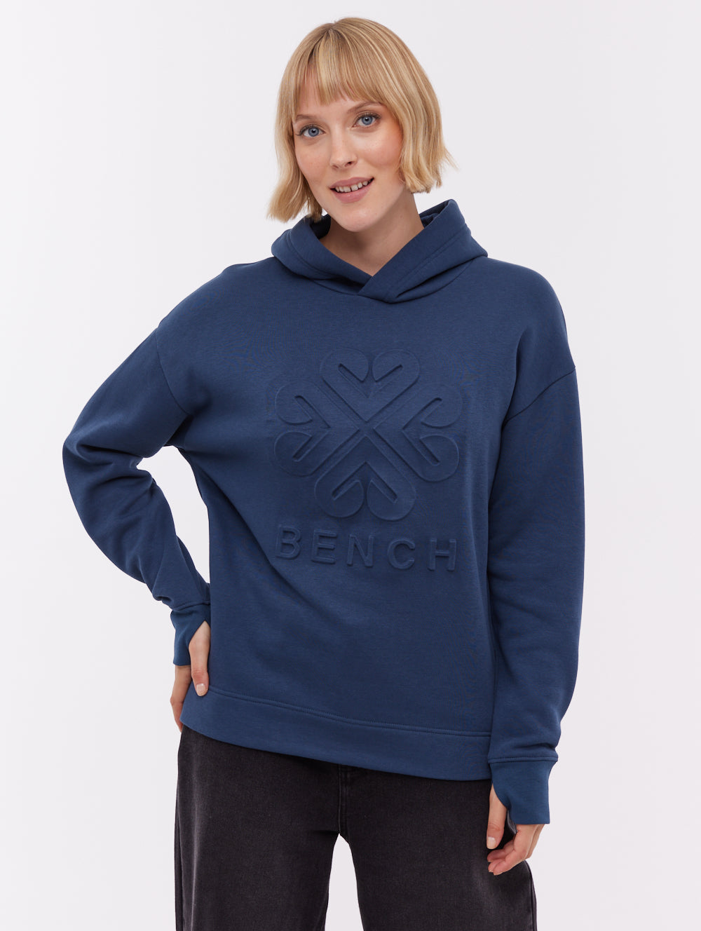 Rayra Deboss Hoodie - Blue