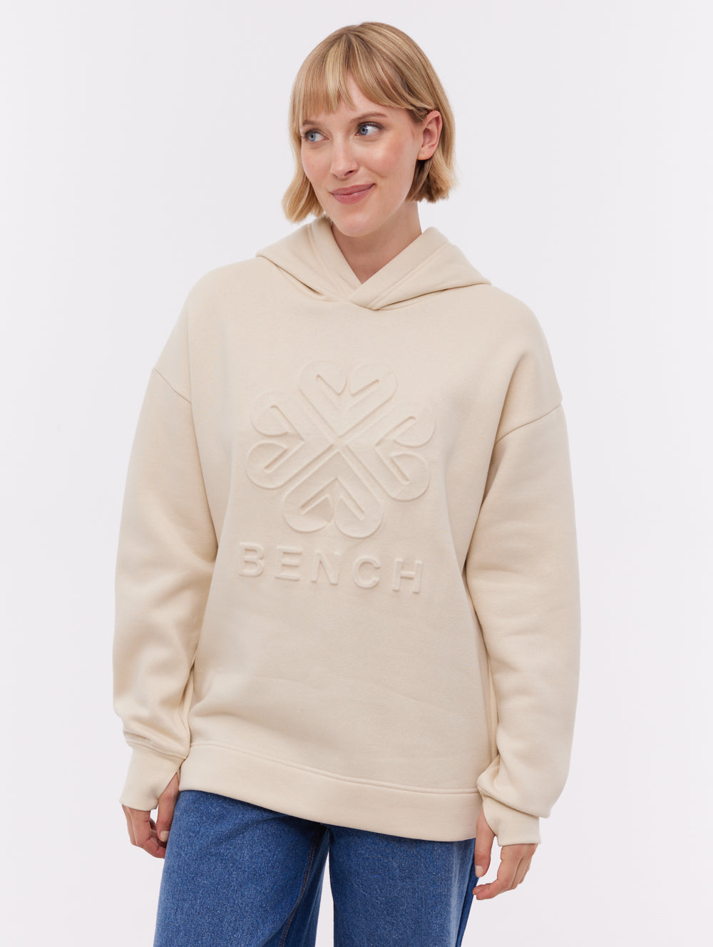 Rayra Deboss Hoodie - White