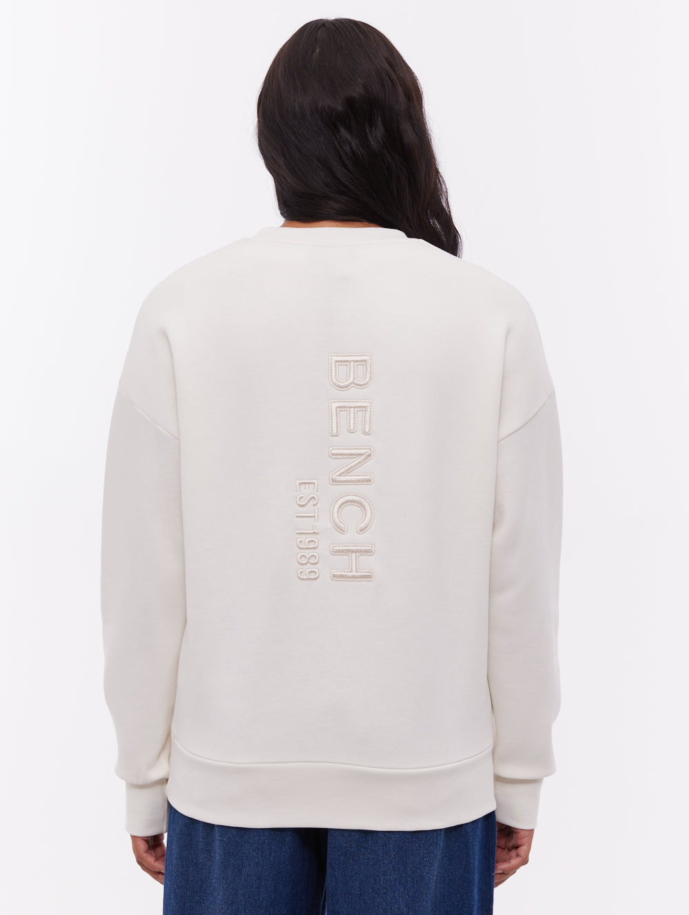 Joda Vertical Logo Crew Neck - White