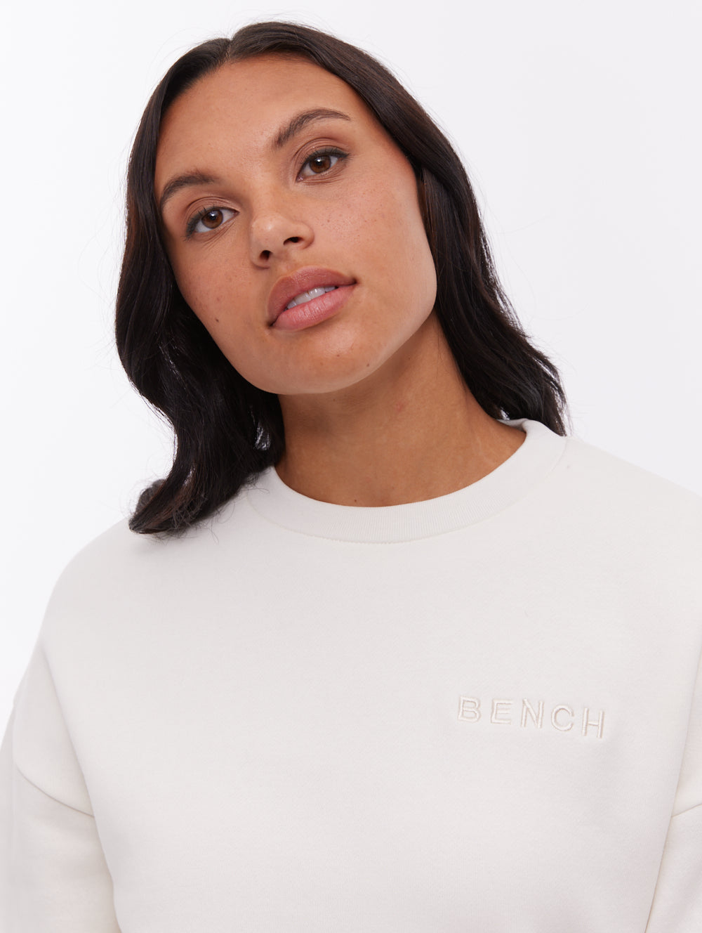 Joda Vertical Logo Crew Neck - White