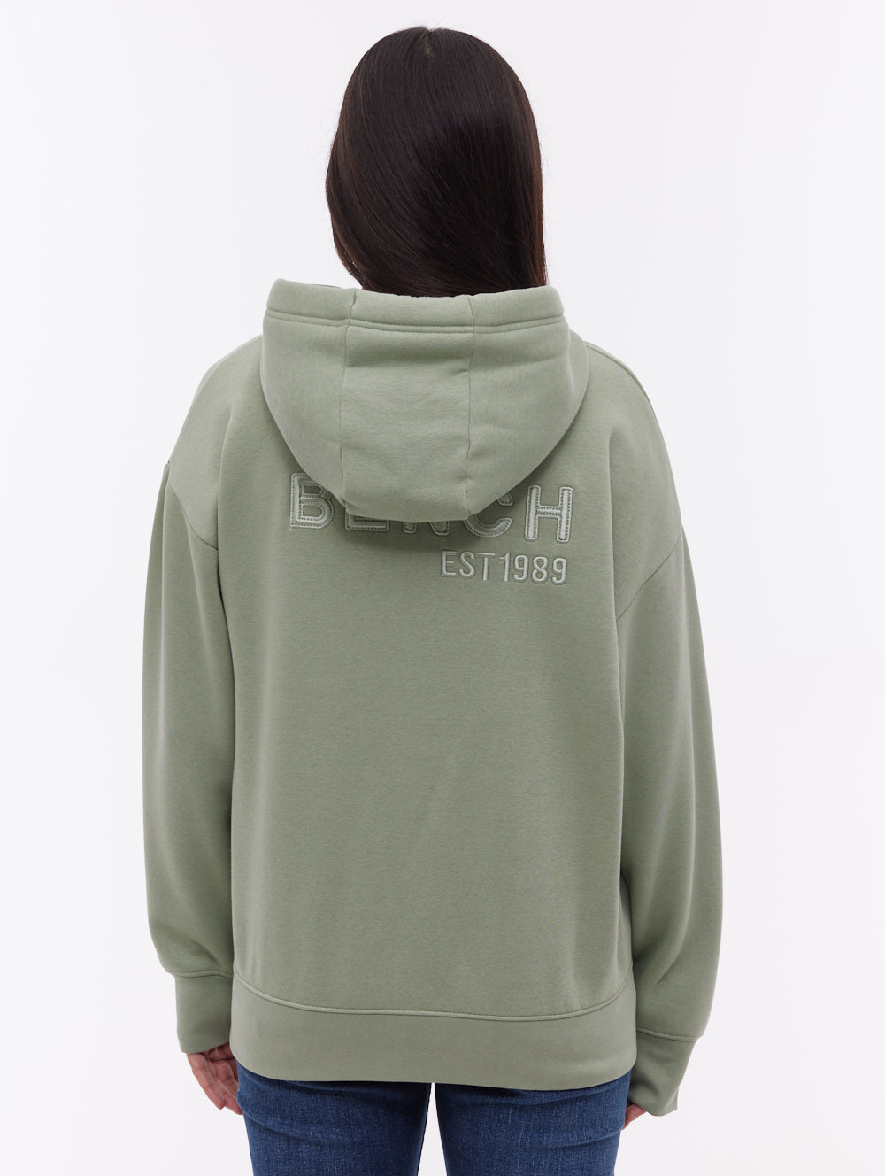 Temra Back Logo Zip-Up Hoodie - Green