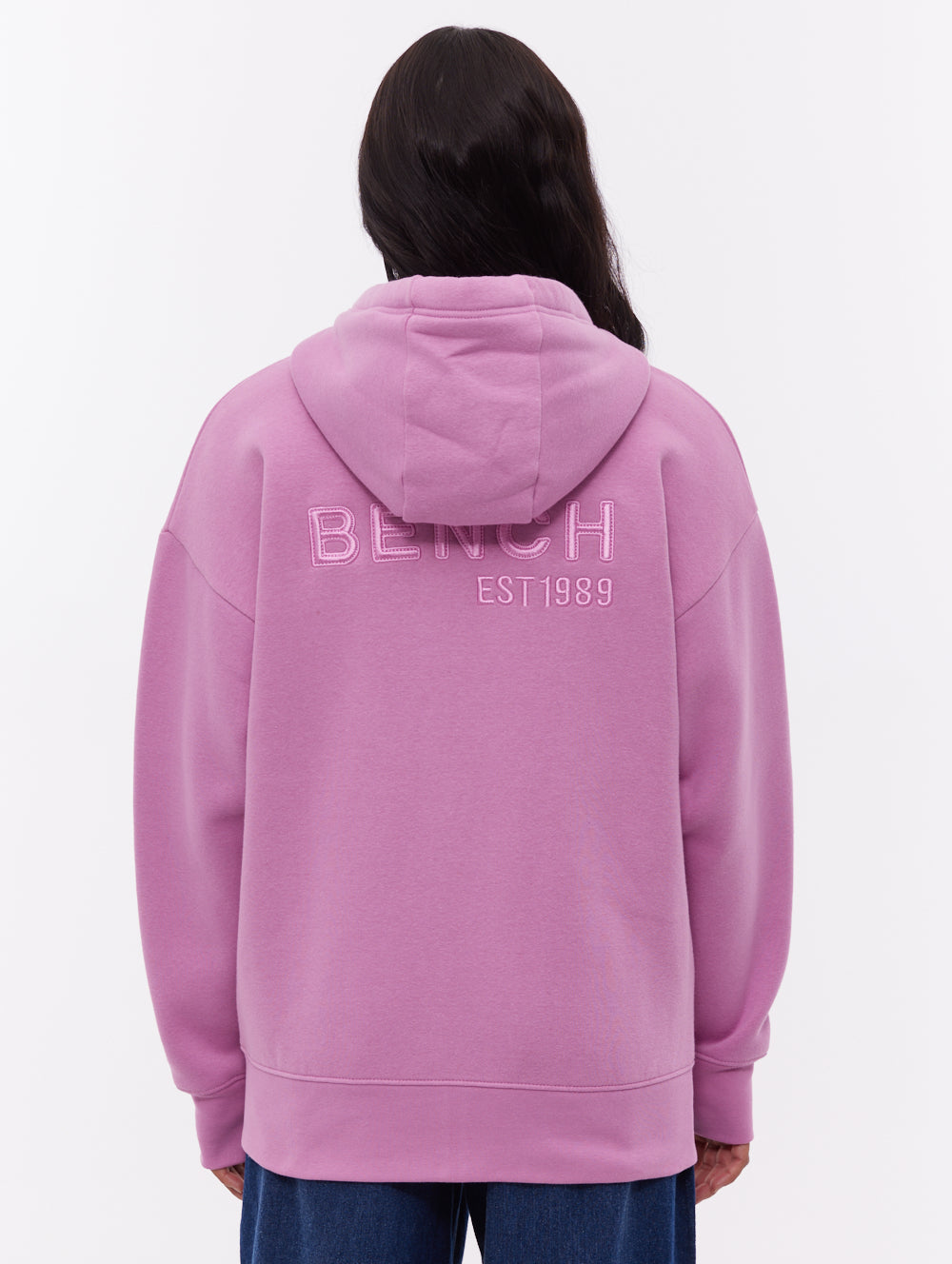 Temra Back Logo Zip-Up Hoodie - Pink