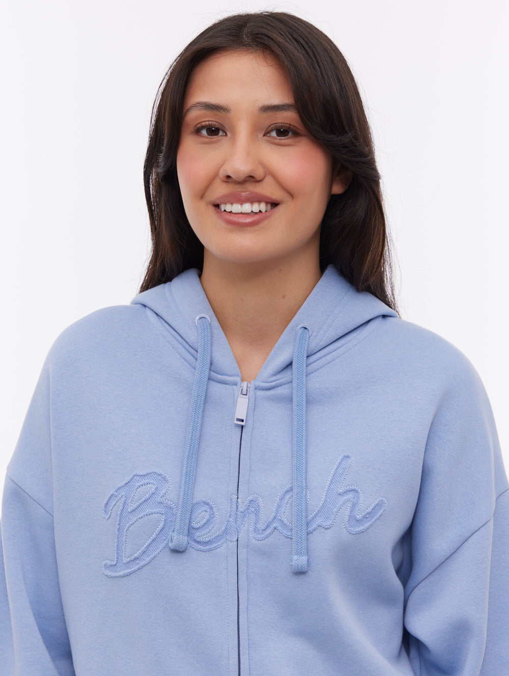 Kingra Oversize Zip-Up Hoodie - Blue