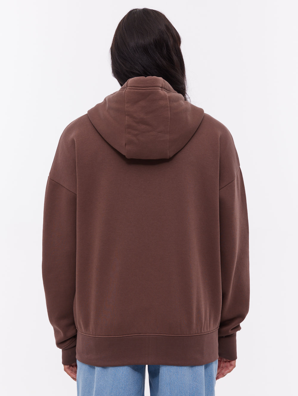 Kingra Oversize Zip-Up Hoodie - Brown