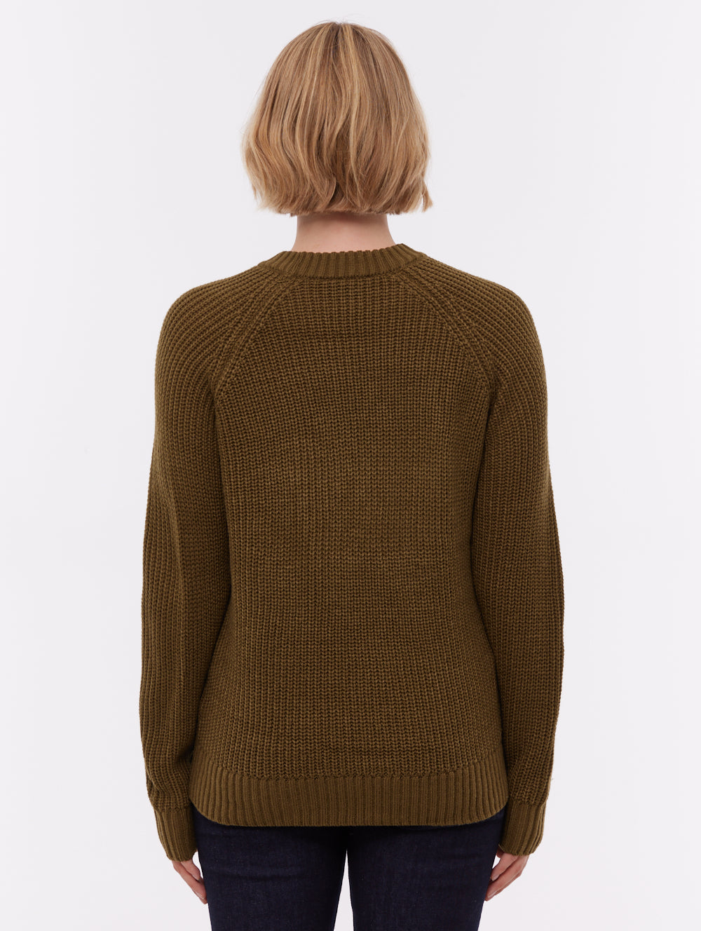 Georgiana Raglan Crew Neck Sweater - Green