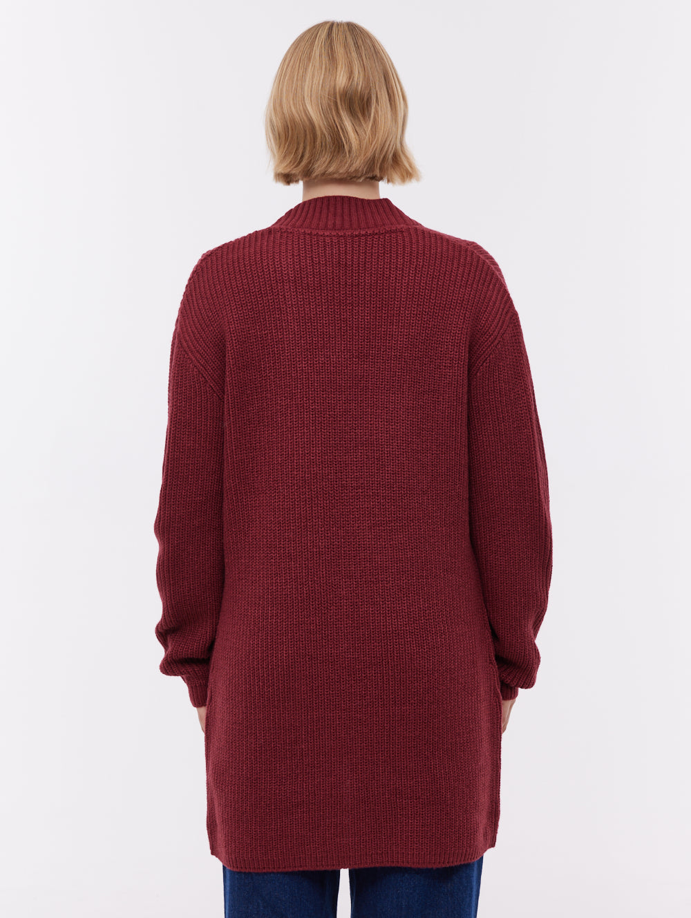 Asteria Long Cardigan Sweater - Red