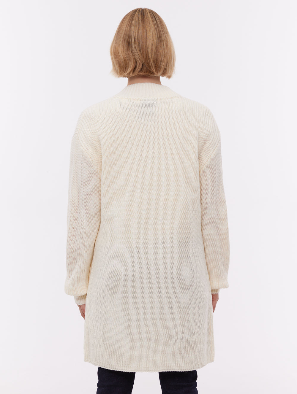 Asteria Long Cardigan Sweater - White