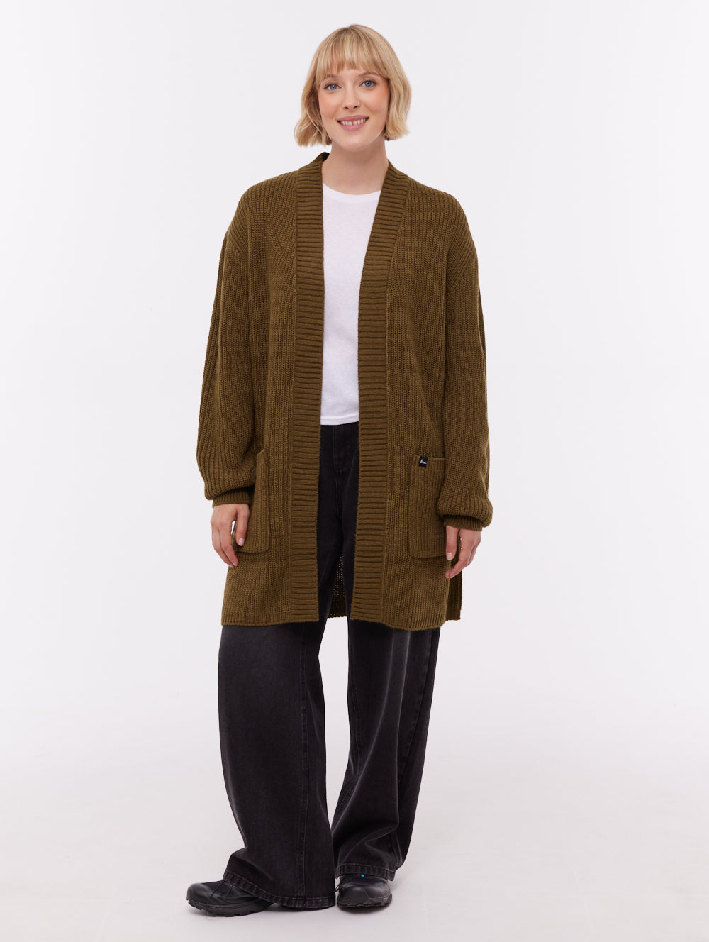 Asteria Long Cardigan Sweater - Green