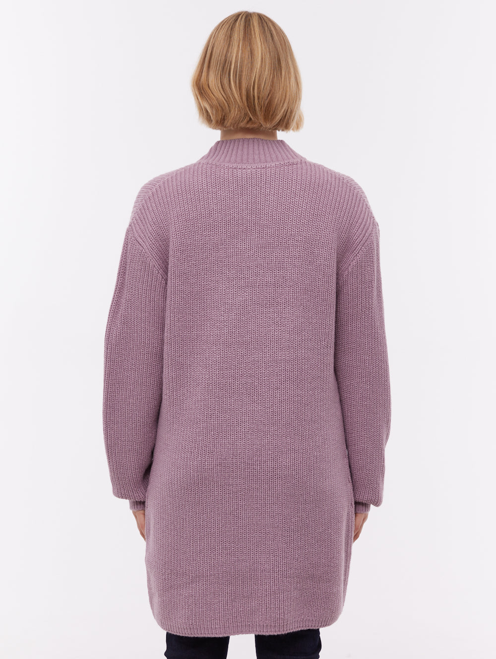 Asteria Long Cardigan Sweater - Purple