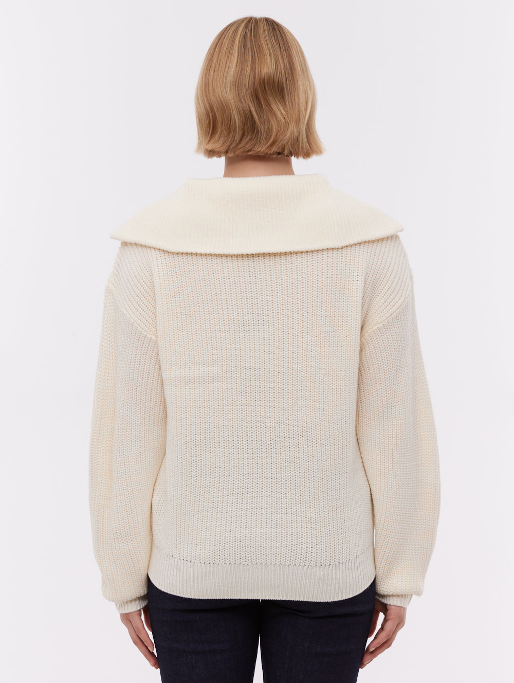 Thurynn Oversize Zippered Funnel Sweater