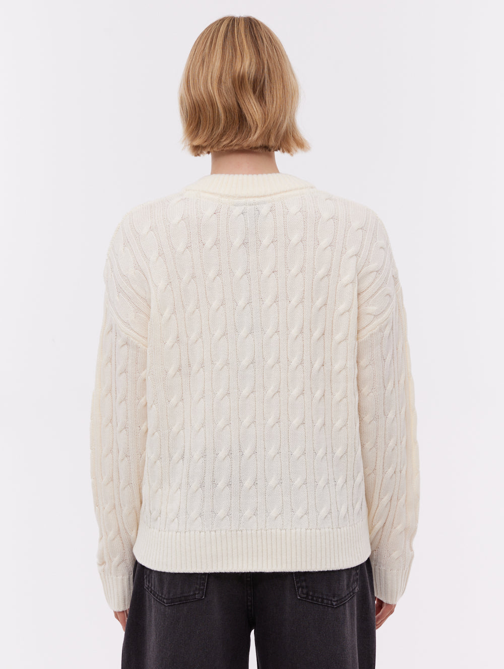 Chanice Cable Knit Sweater - Beige