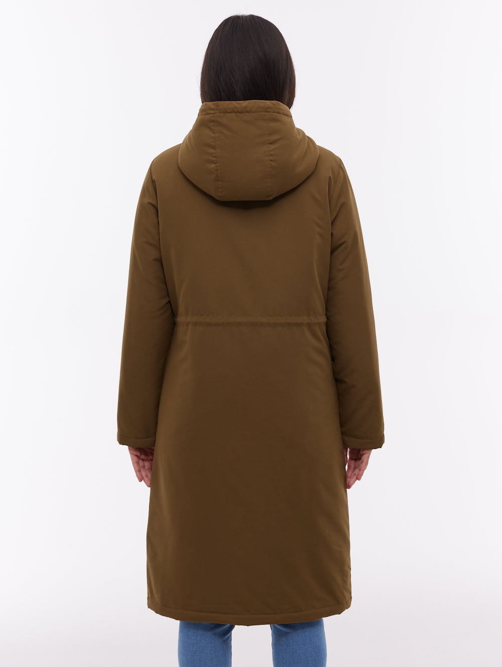 Sari Hooded Midi Parka - Green