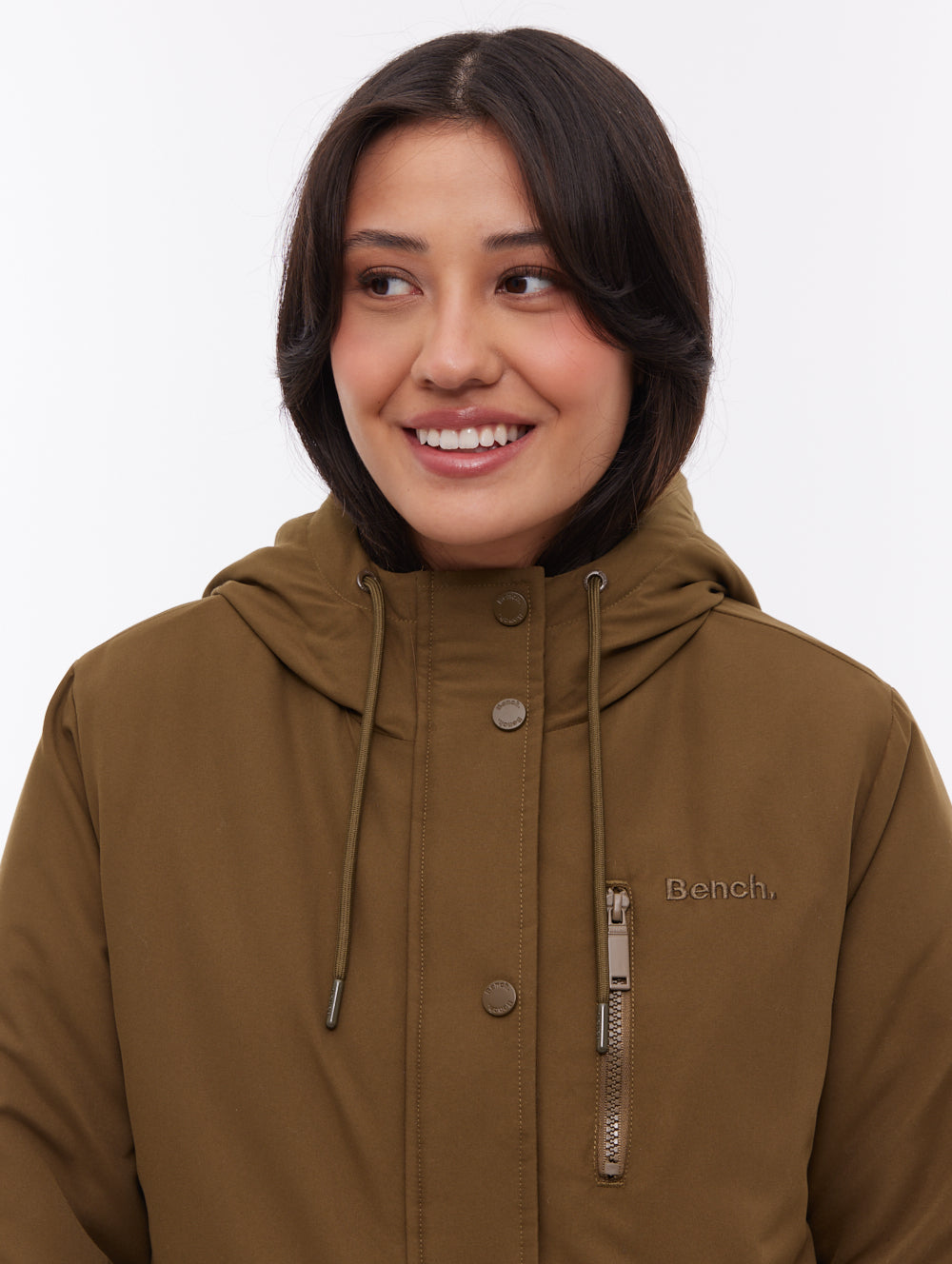 Sari Hooded Midi Parka - Green