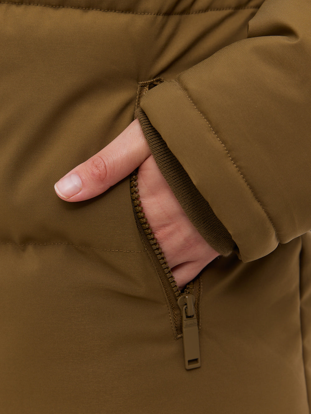 Fina Hooded Puffer Coat - Green