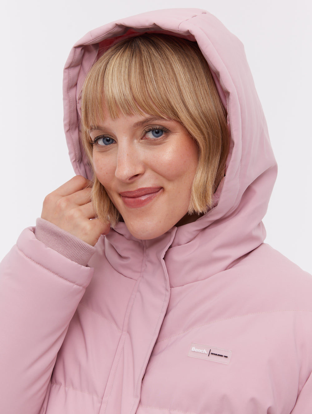Fina Hooded Puffer Coat - Pink